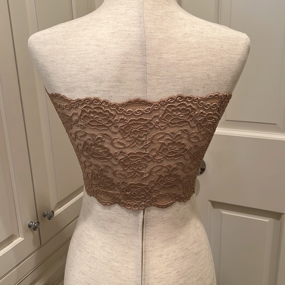 BRAND NEW NUDE STRETCH LACE BANDEAU - Picture 2 of 3